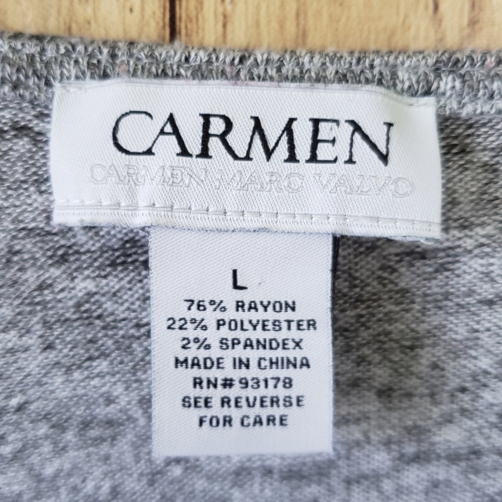 Carmen Marc Valvo Cowl Neck Tunic (L) - Picture 4 of 4